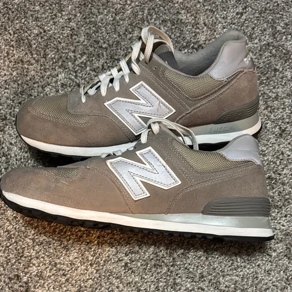 New Balance Men's Neutral Taupe Suede & Mesh Sneakers - Picture 1 of 7